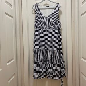 Long dress white and blue navy know